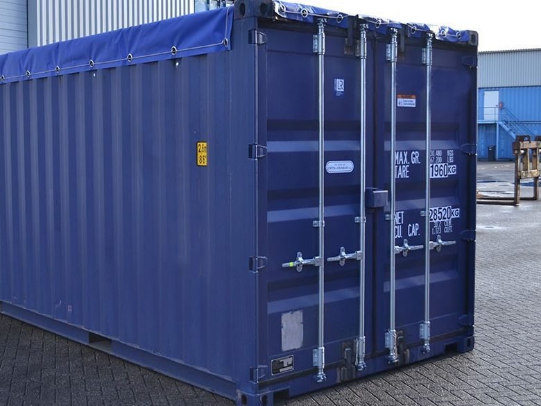 20ft Used Open Top Wind and Watertight Shipping Container – Blue