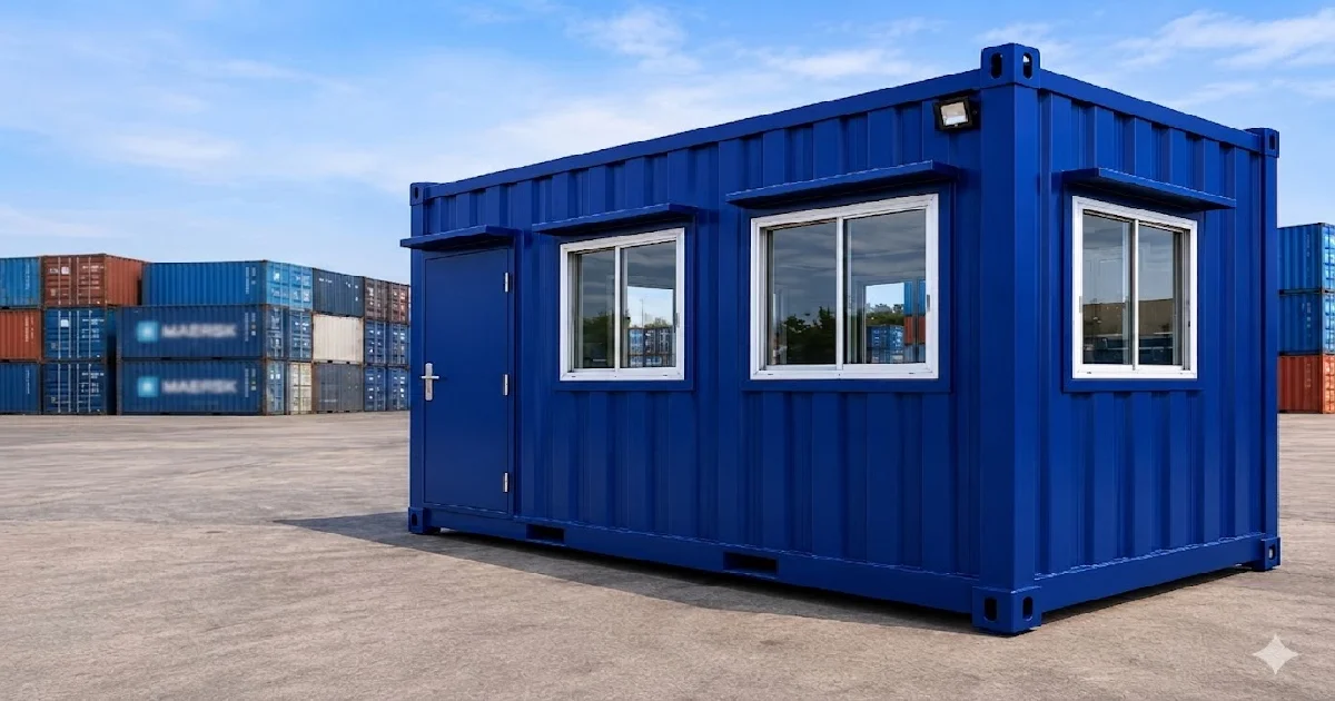 3 Window Security Gatehouse – New – RAL 5013 BLUE