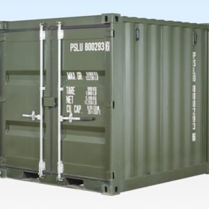 8ft One-Trip Shipping Container – New – Green RAL 6007