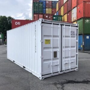 20ft One-Trip Shipping Container – New – White RAL 9003