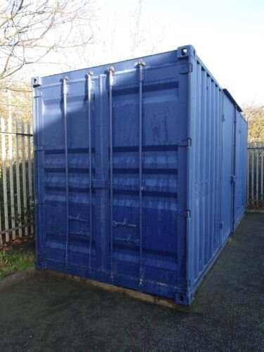 20ft Shipping Container With Side Door – Cobalt Blue